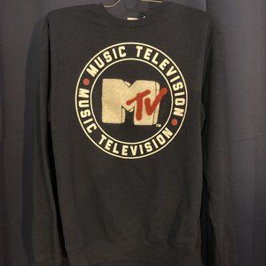MTV Fuzzy Dark Blue Sweater Size M